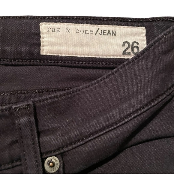 Rag & Bone Aged Black Skinny Jeans measures at Size 28 (tag says 26) - Picture 3 of 7